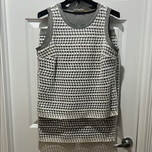Calvin Klein Gray Knit skirt and matching top
